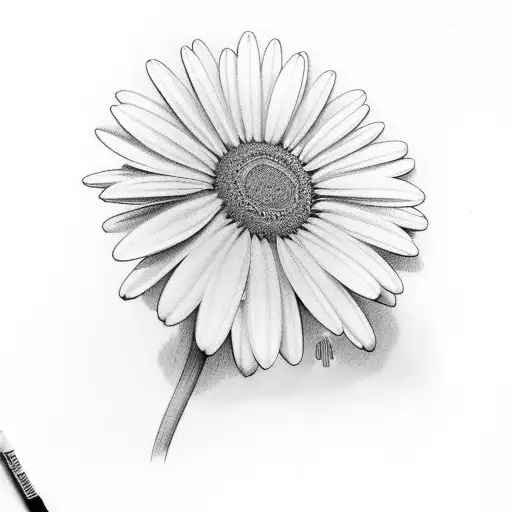 Daisy With The Name Clarita On The Stem