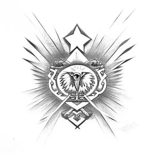 Two Headed Albanian Eagle With Mangekyou Sharingan Instead Of Eyes