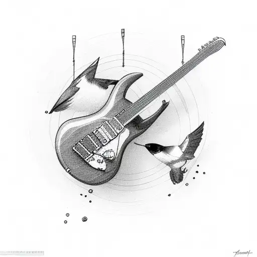 Electric Guitar And Swallows