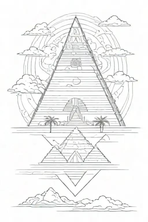 Egipt Nile Sun Pyramid Emerging