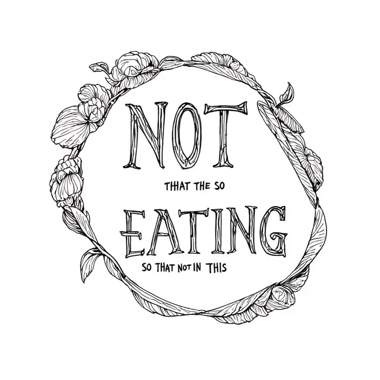 Design The Word Not Eating So That This Word Is Not In The Design