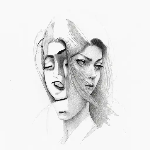 Half Male And Half Female Portrait