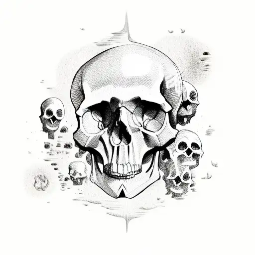 Skull With Lost Souls