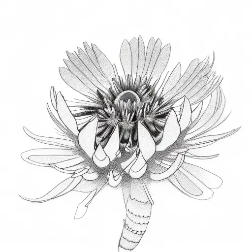 Indian Paint Brush Flowers With Stems