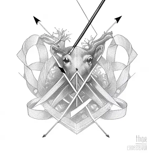 Cancer Ribbon With An Arrow