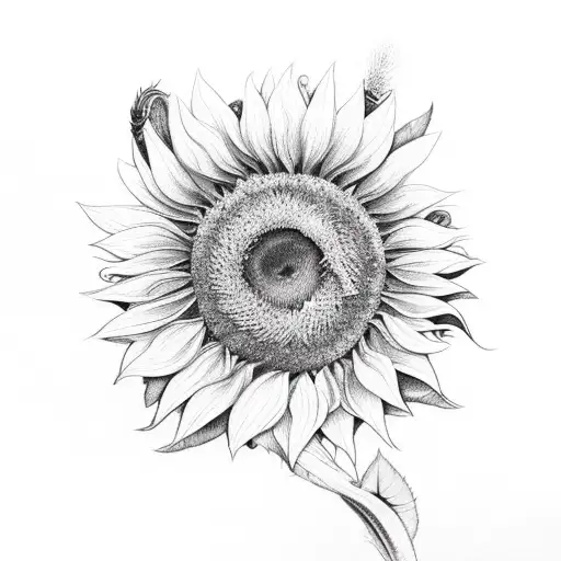 Sunflower Book Bees Feather