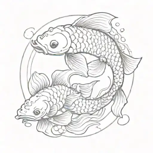 Yin Yang Koi Fish