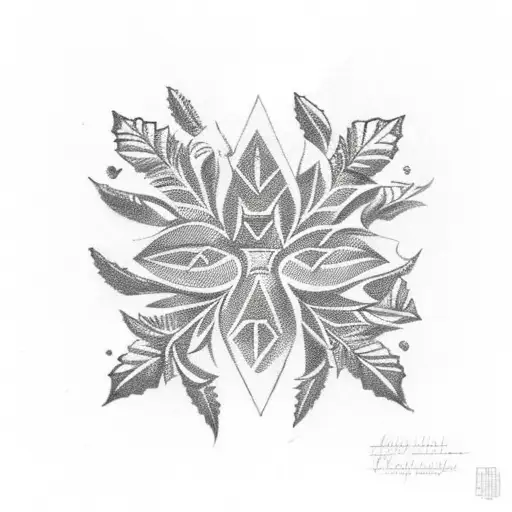 A Geometric Pattern Incorporating Xbox Controller Buttons And Weed Leaf Motifs