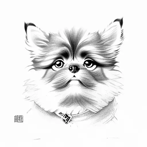 A Shitzu Dog And A Short-haired Grey Cat