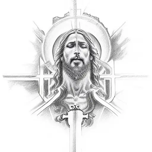 A Modern Twist On A Traditional Cross Design With Subtle References To Jesus And The Year 2006