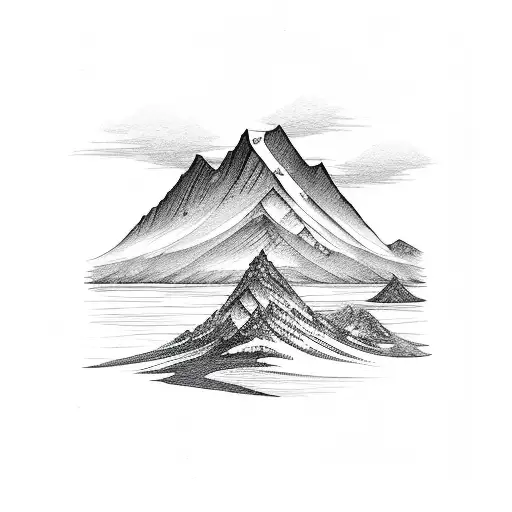 Mountain Forest Desert Mountain Lake Initials N E T A