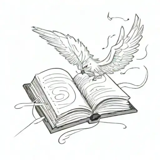 Book Open With Pages Flying