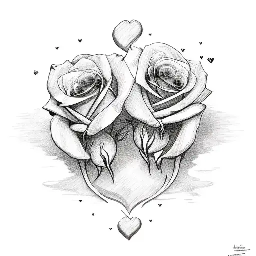 Broken Heart Whit Roses