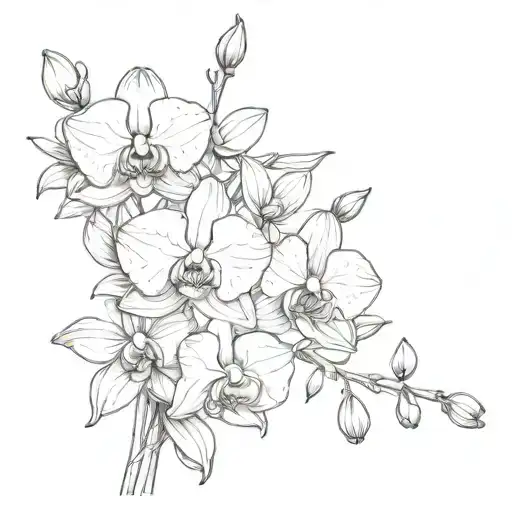 Orchid And Daisy Bouquet