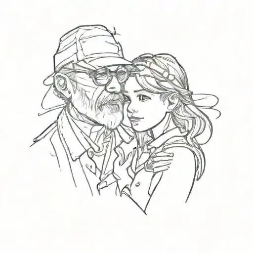 Father With Daughter Going