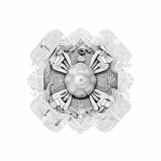 A House-shaped Turtle Shell With Intricate Patterns Representing The Passing Of Time In 2019