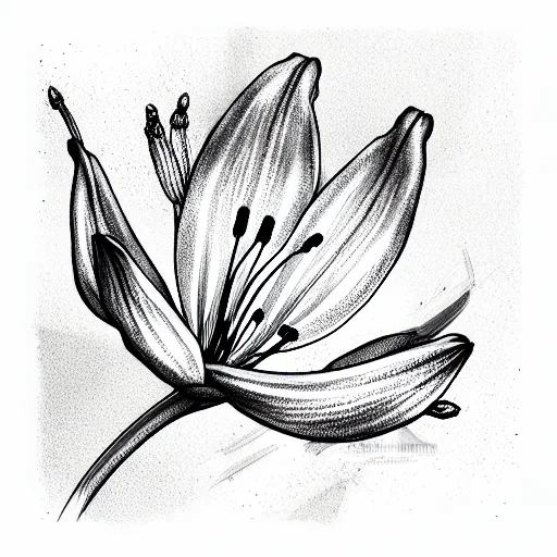 Lily Flower With Stem