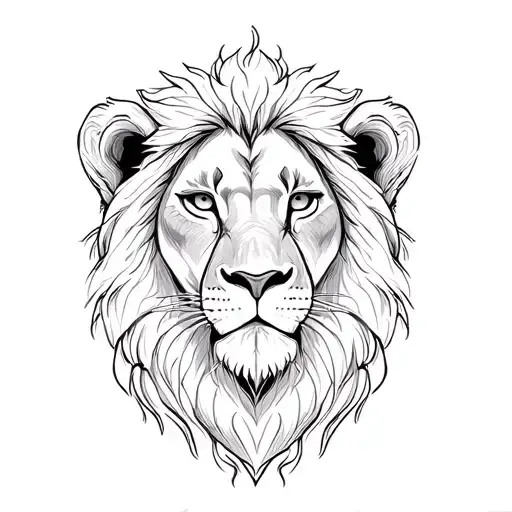 Lion An 6 Cubs Surrounded