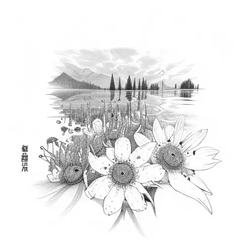 Sunset River Kayak Wild Flowers