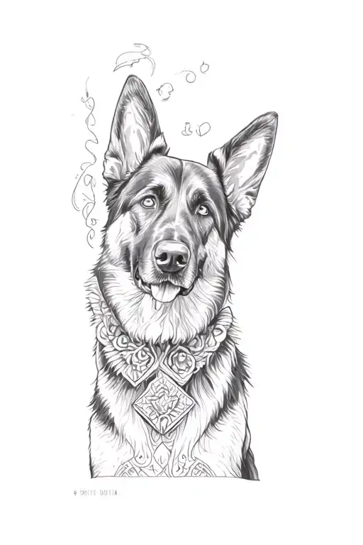 A German Shepherd Dog