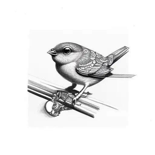 One Big And One Small Bird