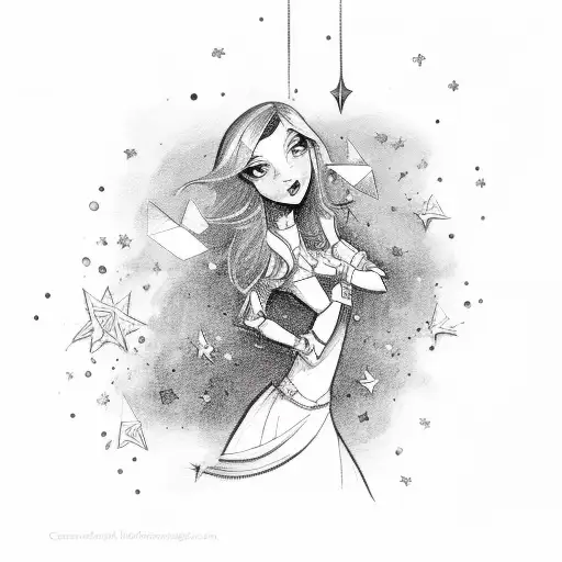 The Name Carol With A Shooting Star