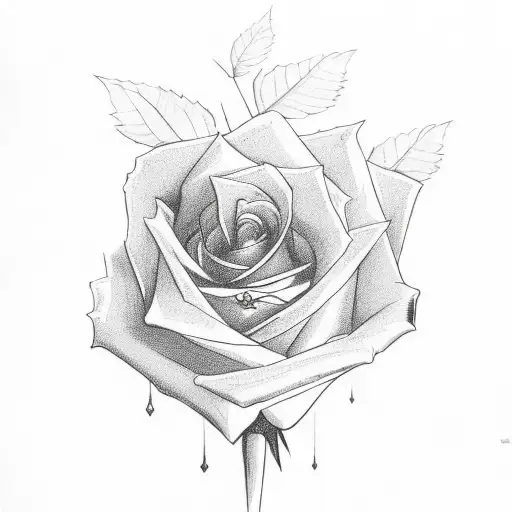 Black Rose With Red Letters As A Stem With A Blue Butterfly