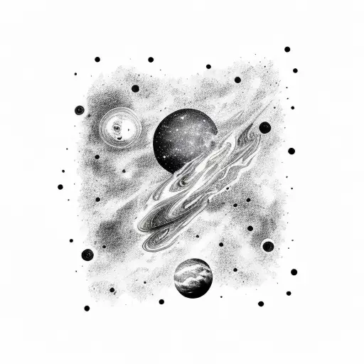 The Word Sonder Overlayed With A Galaxy