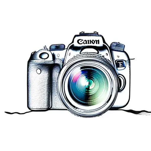 Canon Rebel T7 Camera With Lighthouse In The Lens