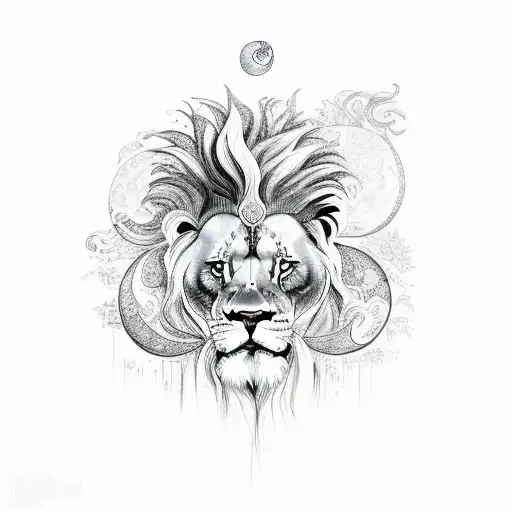 Jazmin Flower Lion And Moon