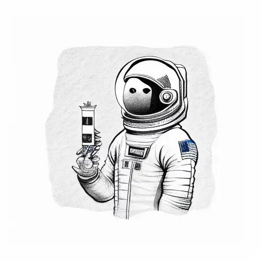 Astronaut Holding Icecrem