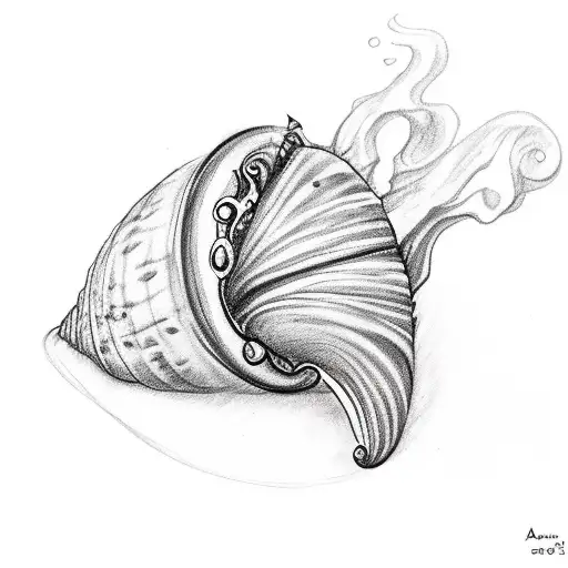 A Coffee Bean Morphing Into A Seashell