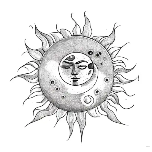Sun And Moon And Lavender Plant
