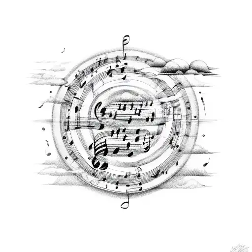 Music Sheet With Song Of Storms