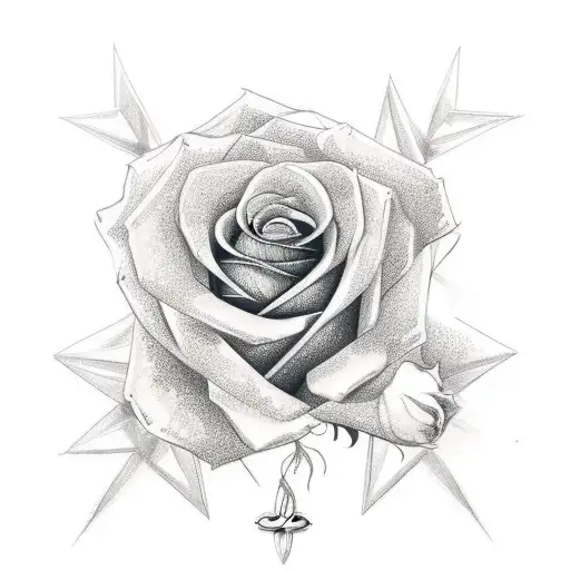 A Chanel-inspired Rose Tattoo With A Hidden Sagittarius Symbol