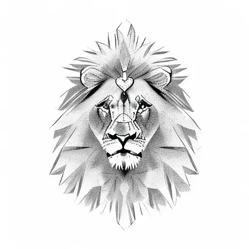 Lion With A Heart Logo