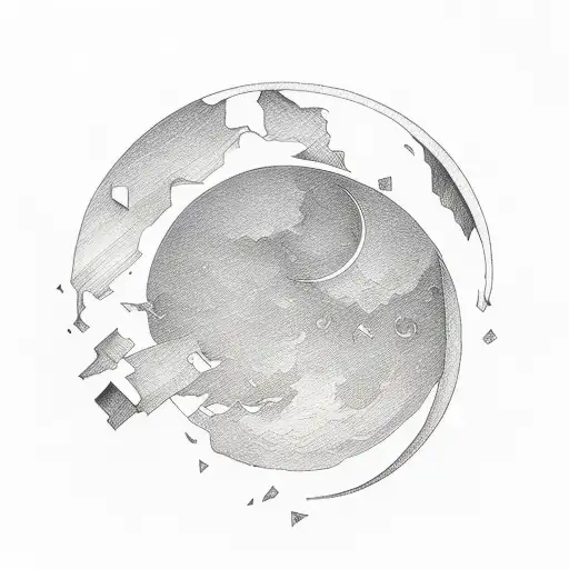 A Crescent Moon Made Out Of Various Baking Utensils