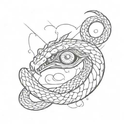 Evil Snake Crying Eye