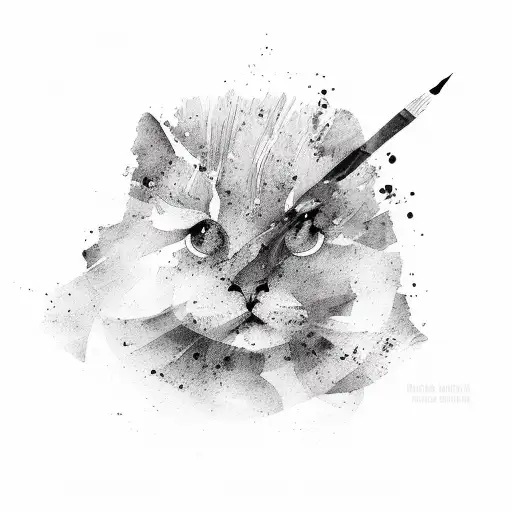 Abstract Watercolor Brush Stroke