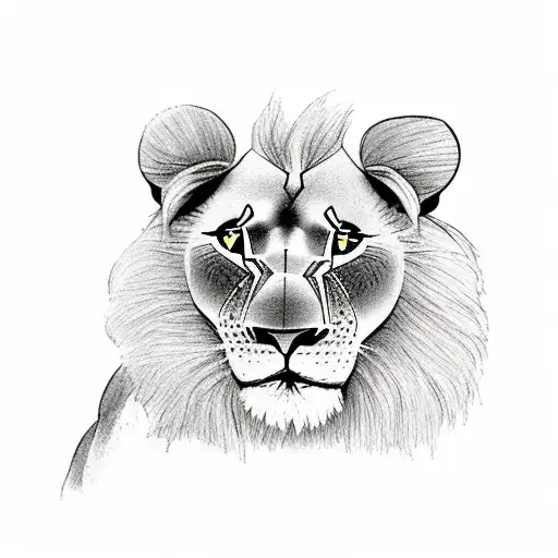 A Family Of Lions Enjoying A Day At The Beach In Florida