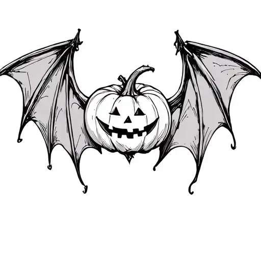 Bat Wings With Pumpkin