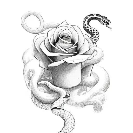 Sword With Roses And Snake