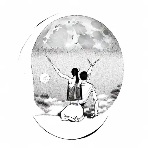 Moon Dancing With A Woman