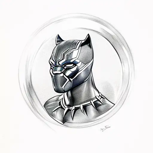 Black Panther With Lather Jacket And Money