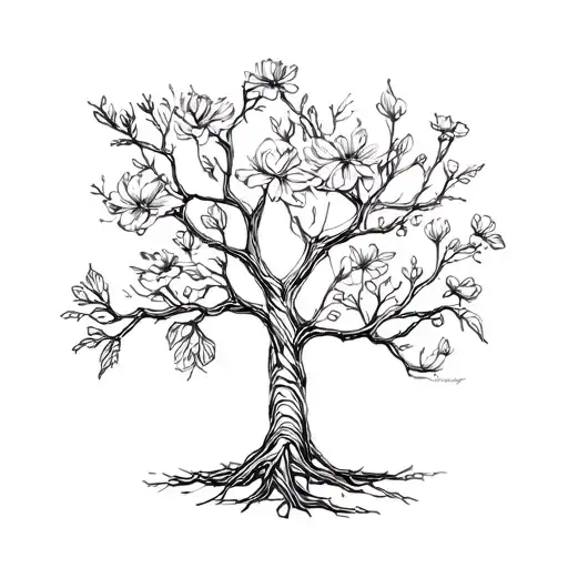 Family Tree Branches Flower