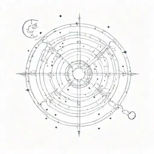 A Celestial Map Of The Night Sky With Constellations Forming A Unique Abstract Design