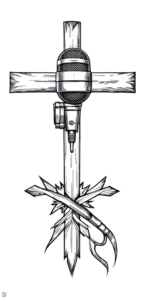 Incorporate A Microphone Into A Stylized Cross Design