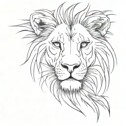 Lion Head Looking Slightly Left