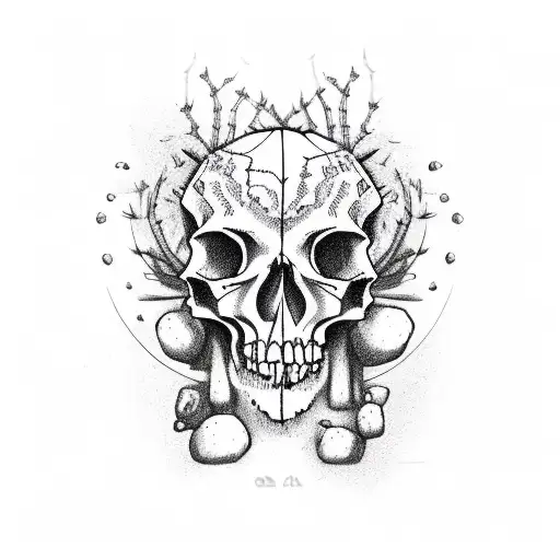 Cactus In Shape Of A Skull