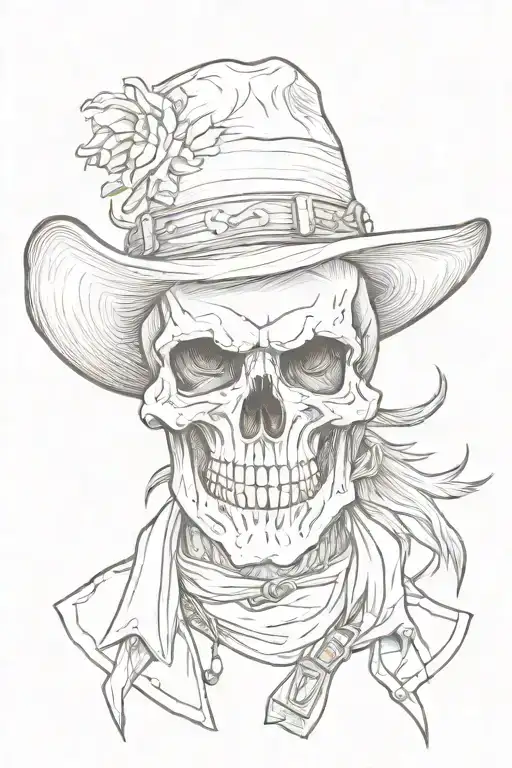 Western Skull Cowboy